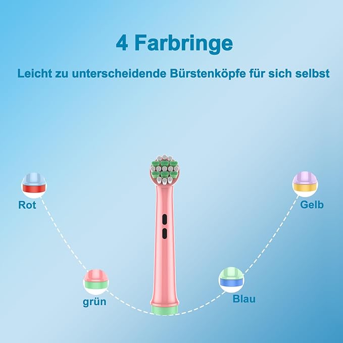 Kids Replacement Heads Compatible with Braun Oral B Electric Toothbrush, Extra Soft Replacement Toothbrush Heads for Gentle Care, Kids Toothbrush Heads are for Ages 3+ and 6-12, 8 Count