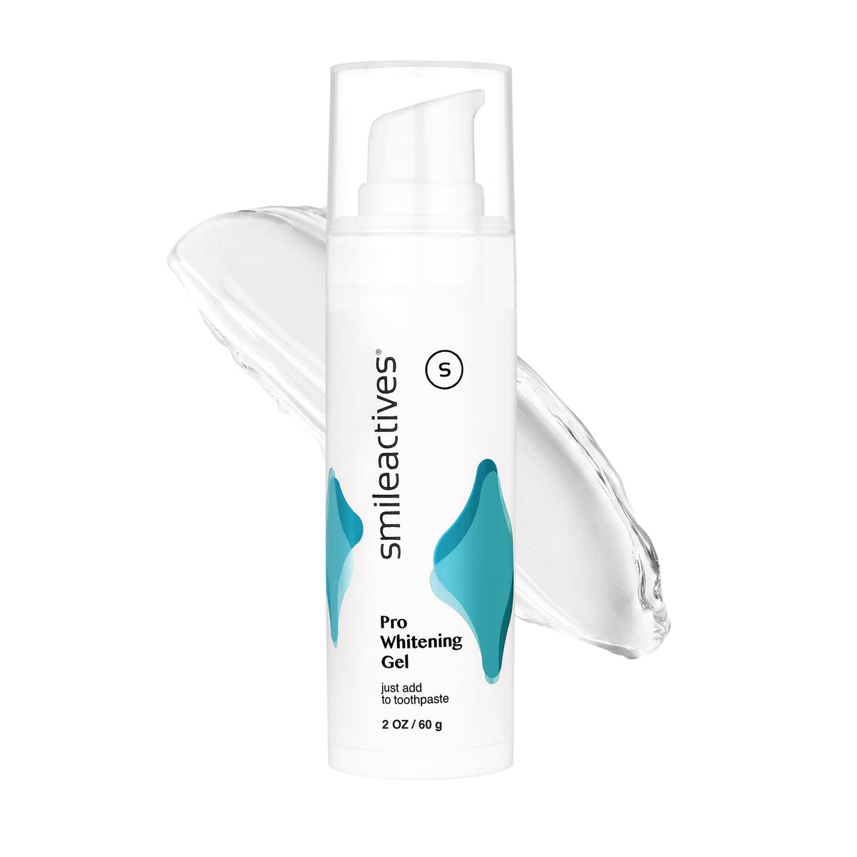 Smileactives Teeth Whitening Gel, Clinical-Grade Hydrogen Peroxide for Long Lasting White Teeth – Simply Add to Toothpaste to Permanently Remove Coffee Stains & More, 2 oz