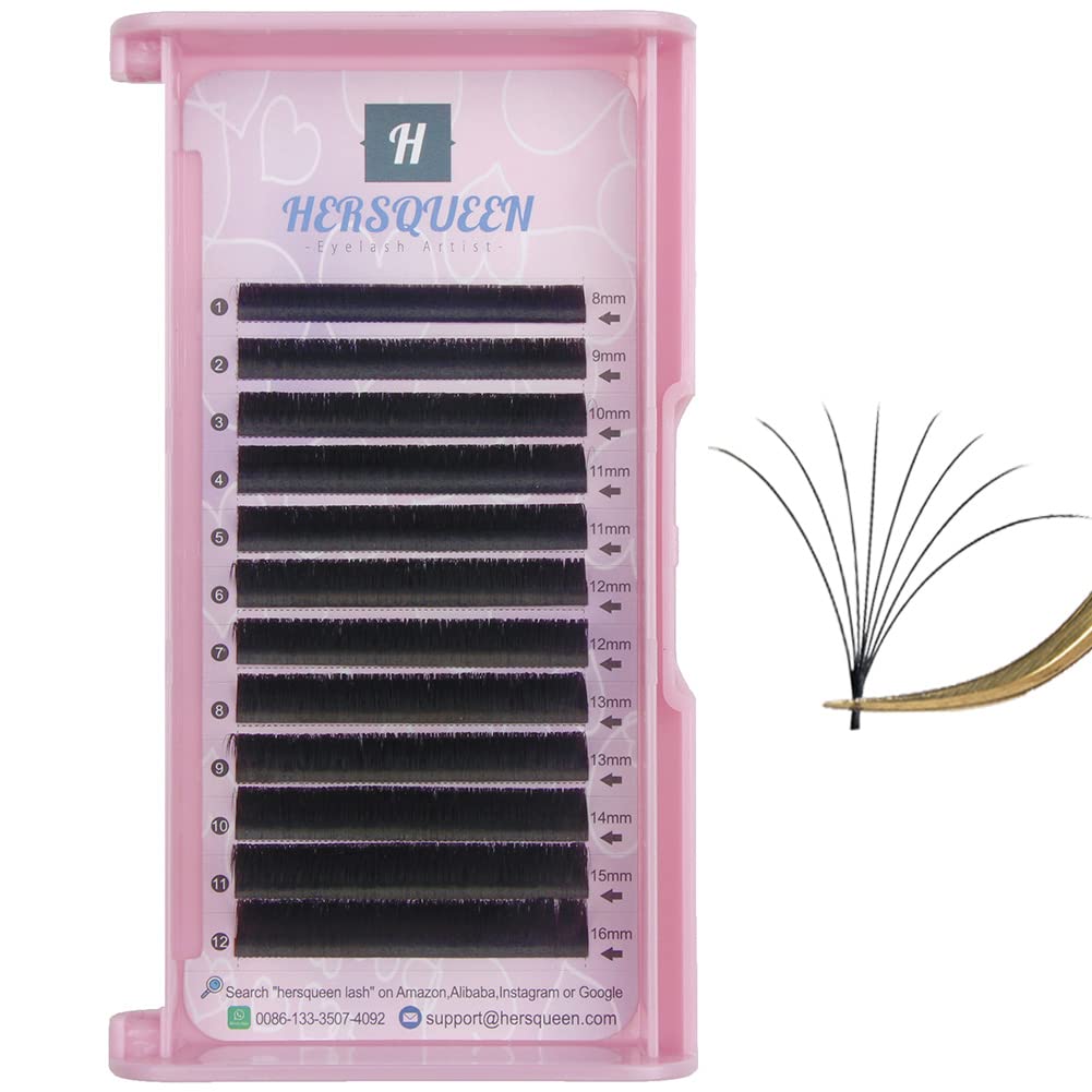 Easy Fan Volume Lashes .03 .05 .07 .10 C D Curl Fast Fanning Faux Mink Eyelash Extensions Rapid Fan Mega Volume Russian Self Fanning Automatic Blooming Lashes Salon Use D 0.07 20mm