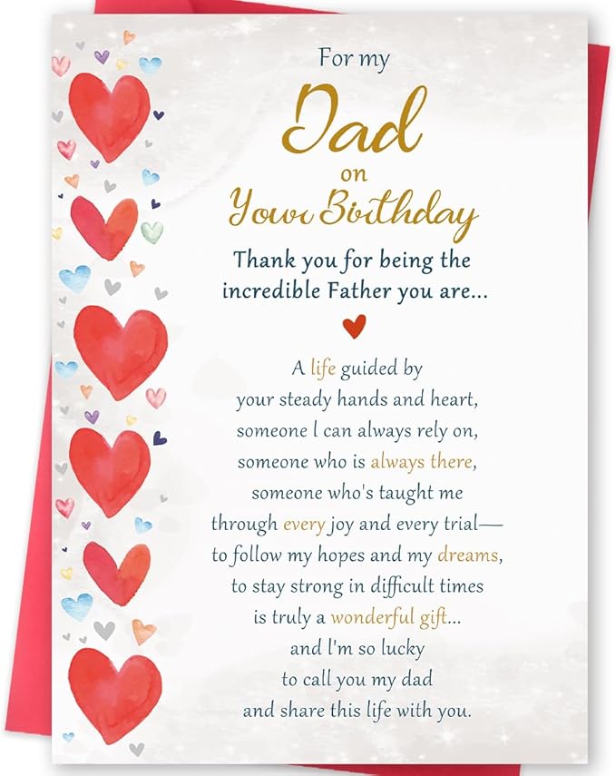 Dad Birthday Card, Funny Birthday Card for Dad, Happy Birthday Cards Gifts from Son Daughter