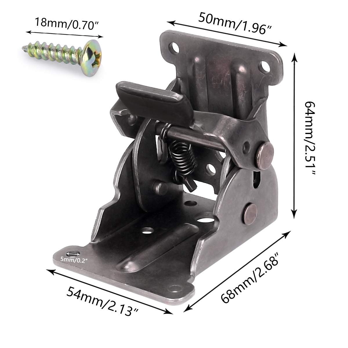4 Pack Locking Hinge for Folding Table Brackets, Heavy Duty Folding Brackets 90 Degree Self Locking Folding Hinge for Table Legs Furniture