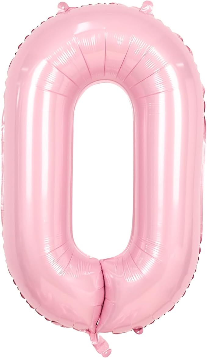 Pink Letter O Balloons,40 Inch O Letter Balloon Light Pink,A to Z Alphabet Helium Custom Letters Balloon for Birthday Anniversary Baby Shower Wedding Party Decorations