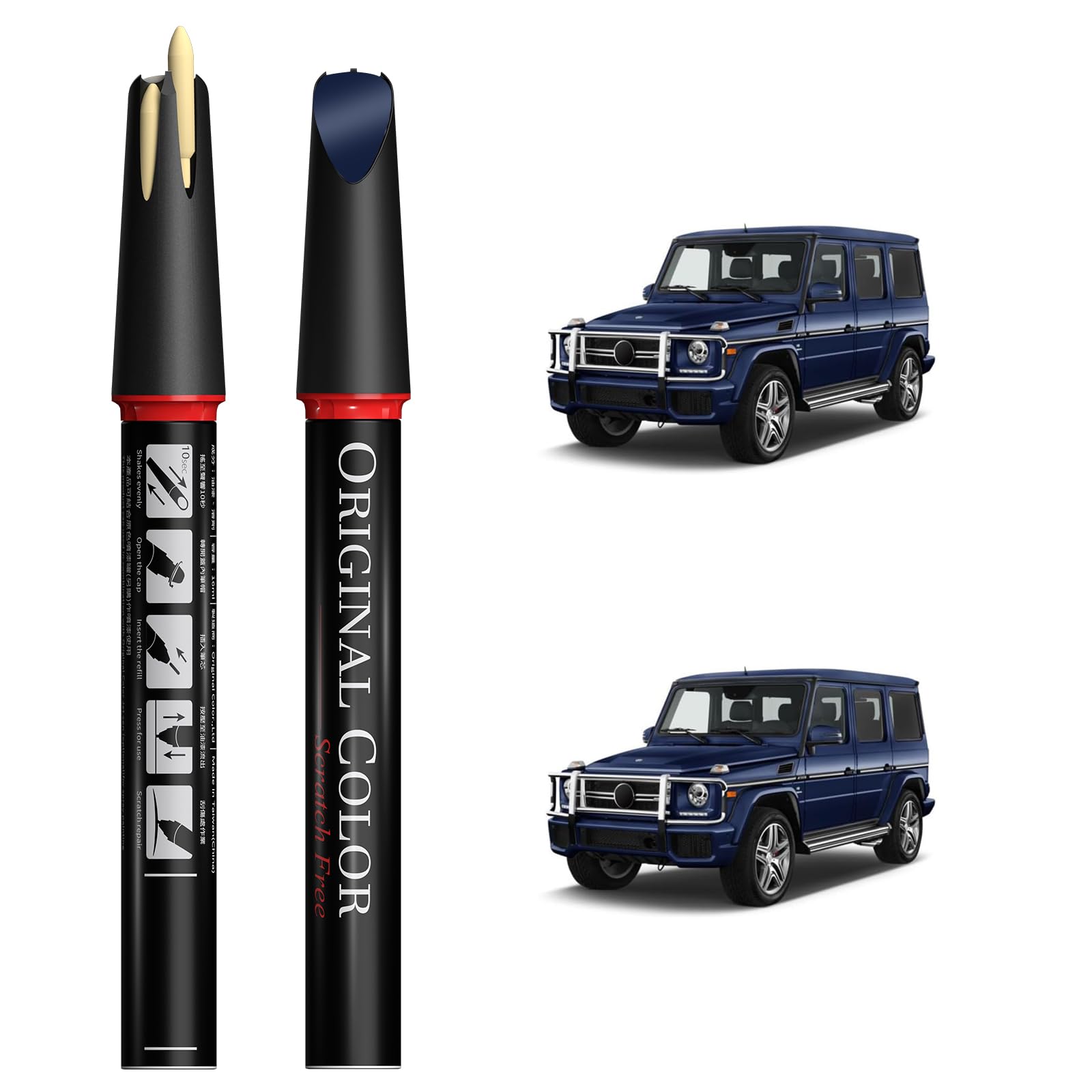 Carhoo 359/5359 Capri Blue Metallic Compatible With Mercedes-Benz Exact Match Touch Up Paint Pen, Genuine Custom Color(16Ml)
