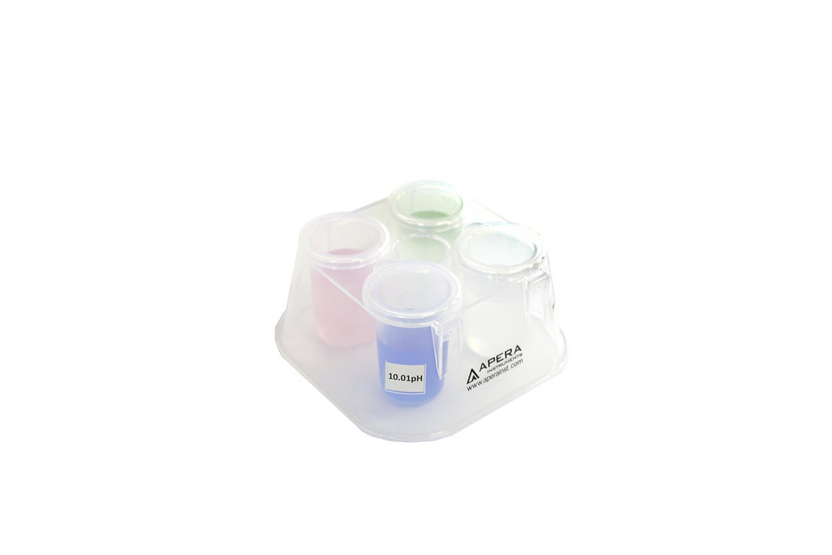 Apera Instruments, LLC-AI1104 16oz. pH Calibration Buffer Solution Kit (pH 4.00, 7.00 & 10.01), plus 3M KCL Storage Solution and CalBox