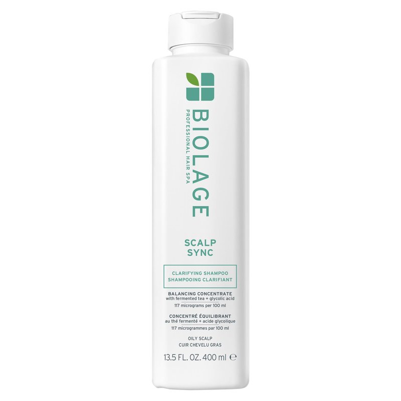 Biolage Scalp Sync Clarifying Shampoo - Residue & Buildup Remover, For Oily Scalp, Fermented Tea & Glycolic Acid, Vegan & Paraben-Free, 13.5 Fl Oz, Packaging may vary