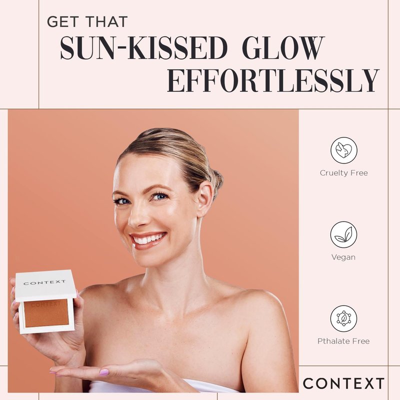 Context Skin Matte Bronzer Powder for Face - Vegan & Cruelty-Free Makeup Long-Lasting Buildable Coverage, Smooth Matte Sun-Kissed Finish - Lightweight Blendable Formula, Shade Speed of Sound for Women