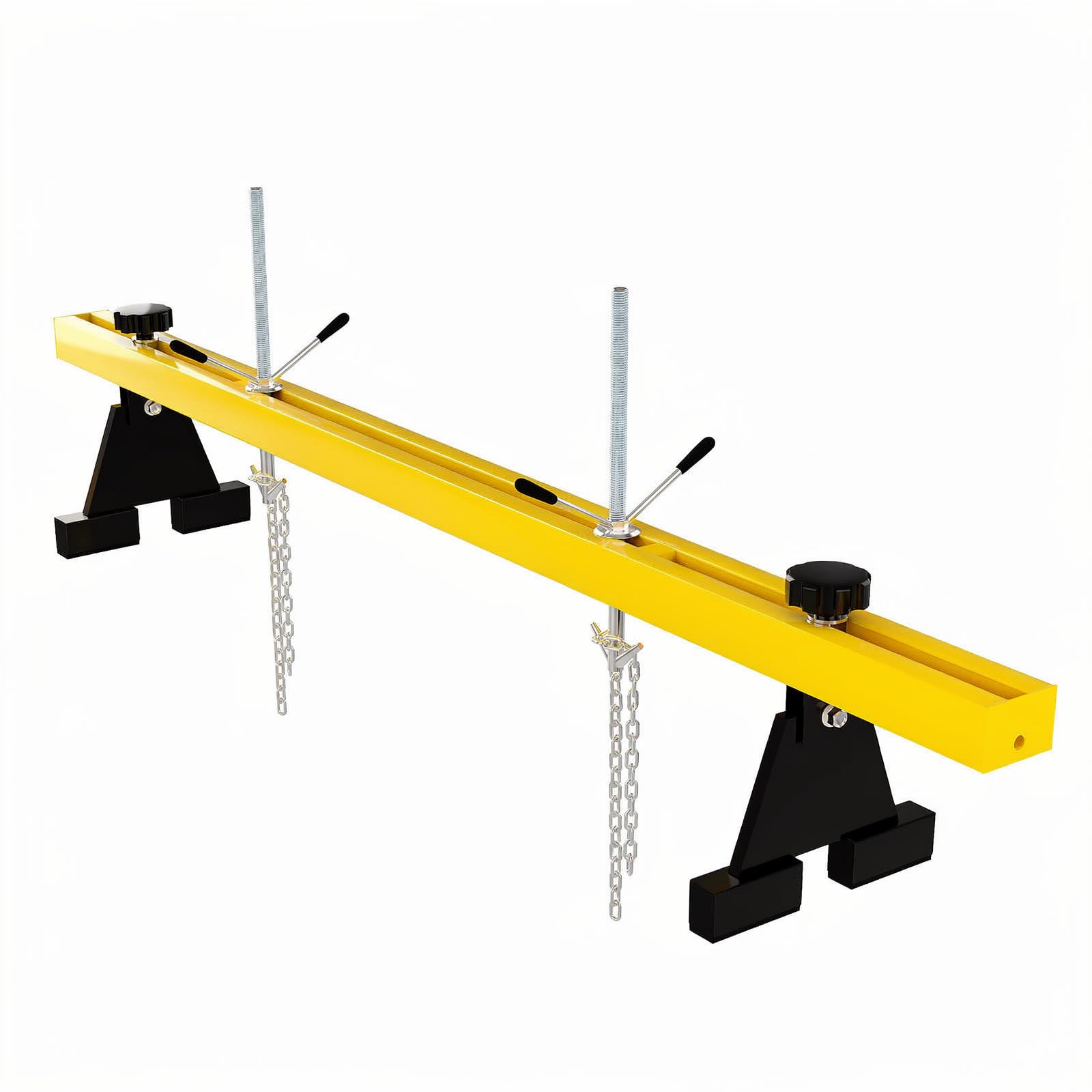 DEXSO Engine Support Bar 1100 Lbs Capacity Engine Transverse Bar Engine Hoist 2 Point Lift Holder Hoist Dual Hooks, Engine Hoist