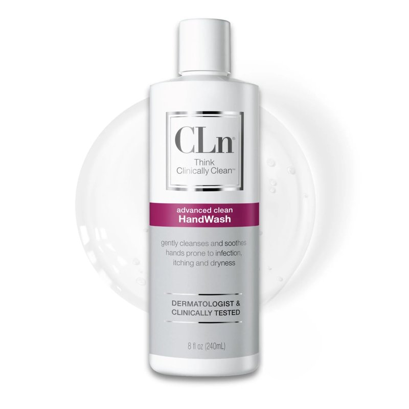 CLn® HandWash - Advanced Hygiene for Hands, Formulated with Glycerin, for Sensitive Skin Prone to Hand Dermatitis, Redness, Irritation, Eczema, and Rash, Fragrance-Free, 8 fl oz