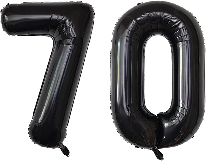 Number Balloons Black Party Balloon - Giant Number 10 Balloon, 40 Inch Large Balloon for Birthday Decorations, Black Party Supplies for Men Women