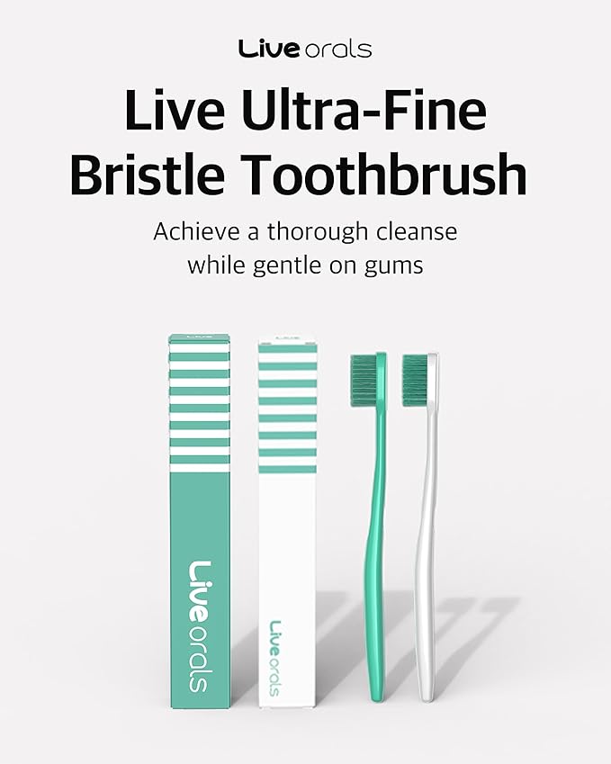 Ultra-Fine Bristle Toothbrush – Triangle Head Manual Toothbrush with 0.017mm Soft Bristles & Ergonomic Thumb Grip for Gentle and Precise Cleaning, White Color