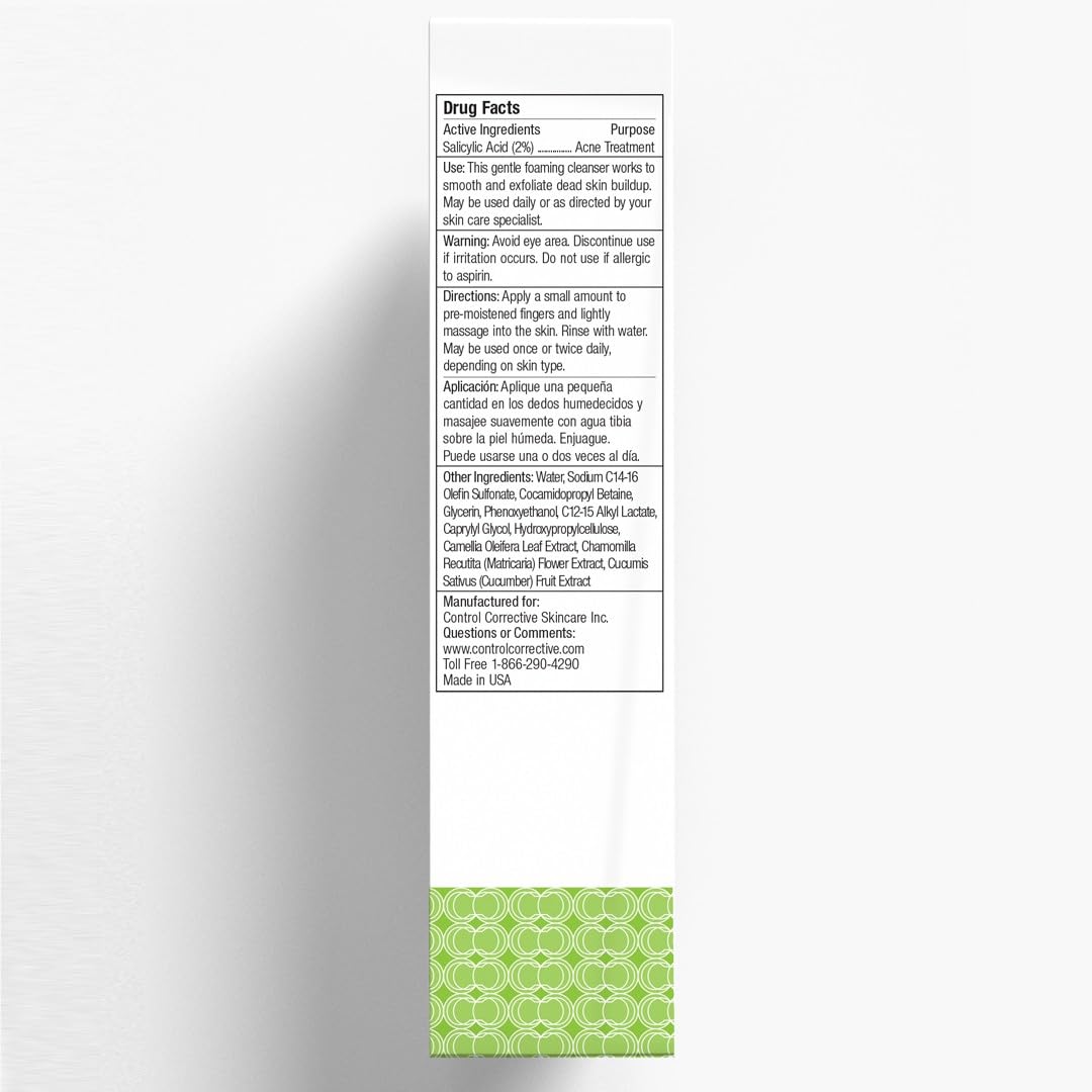 CONTROL CORRECTIVE Salicylic Wash 2%, 6.7 Fl Oz - Excellent For Oily Or Acne-Prone Skin, Creamy/Gel Cleanser Helps Reduce And Control Breakouts Without Overstripping