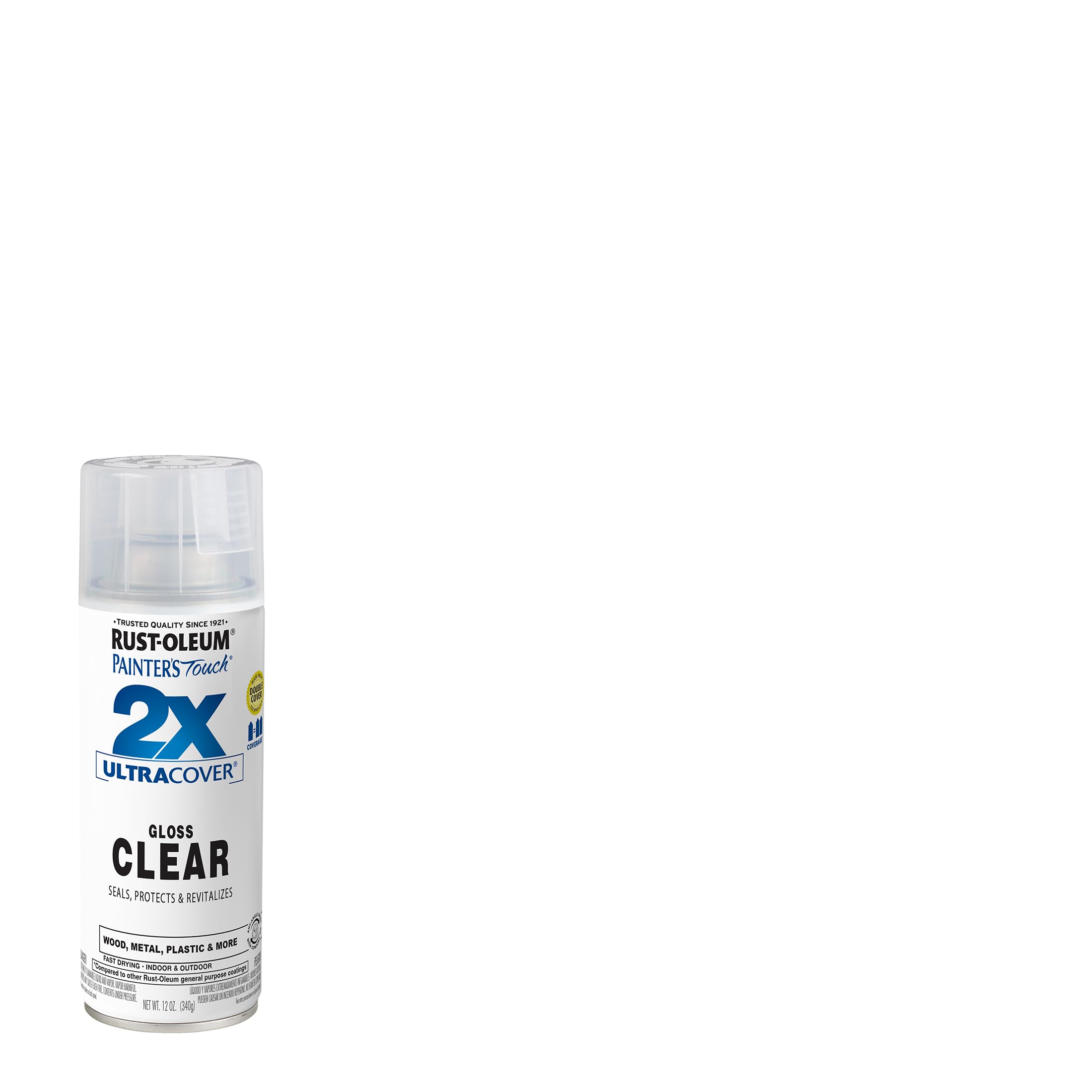 Rust-Oleum 334029-6PK Painter's Touch 2X Ultra Cover Spray Paint, 12 oz, Gloss Clear, 6 Pack