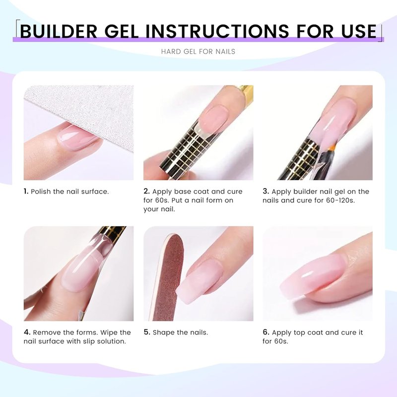 AOBOO Hard Gel Builder Gel for Nails Long-lasting Strong Hand Nude 3D Sculpting for Nail Extension 5.3fl.oz (nude, 5.3fl.oz)