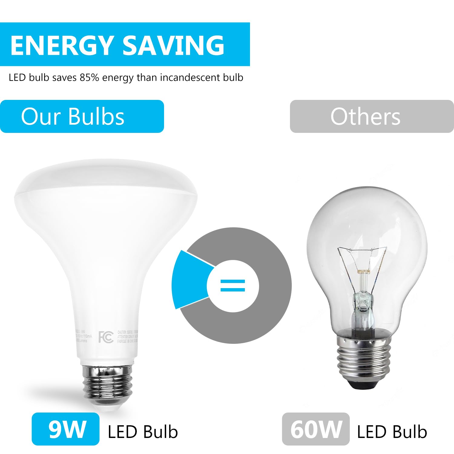 DAYBETTER BR30 LED Light Bulbs Indoor Flood Light, 6Pack 5000K Daylight White LED Bulb 65W Equivalent, Dimmable, E26 Base, 800LM, Recessed Can Bulb for Living Room Bedroom Dining Room Bathroom