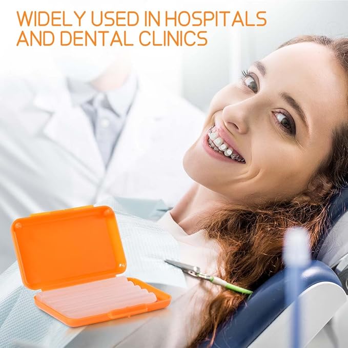 OBTANIM 24 Pack Colorful Braces Wax Dental Care Orthodontic Wax for Braces Wearer (10 Color)