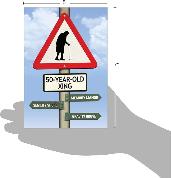 NobleWorks - Humorous 50th Milestone Birthday Greeting Card with 5 x 7 Inch Envelope (1 Card) Crossing Milestones 50 9966