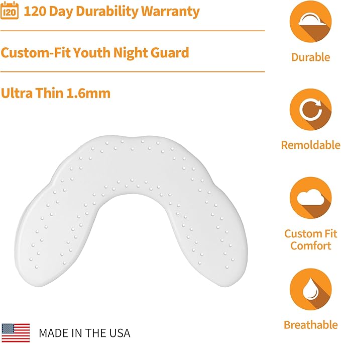SOVA Junior Night Guard, Purple Punch - 1.6mm Thin - Custom-Molded Fit - Protects Against Nighttime Teeth Grinding & Clenching - FSA/HSA Eligible - Odor & Taste Free - Remoldable Up to 20 Times