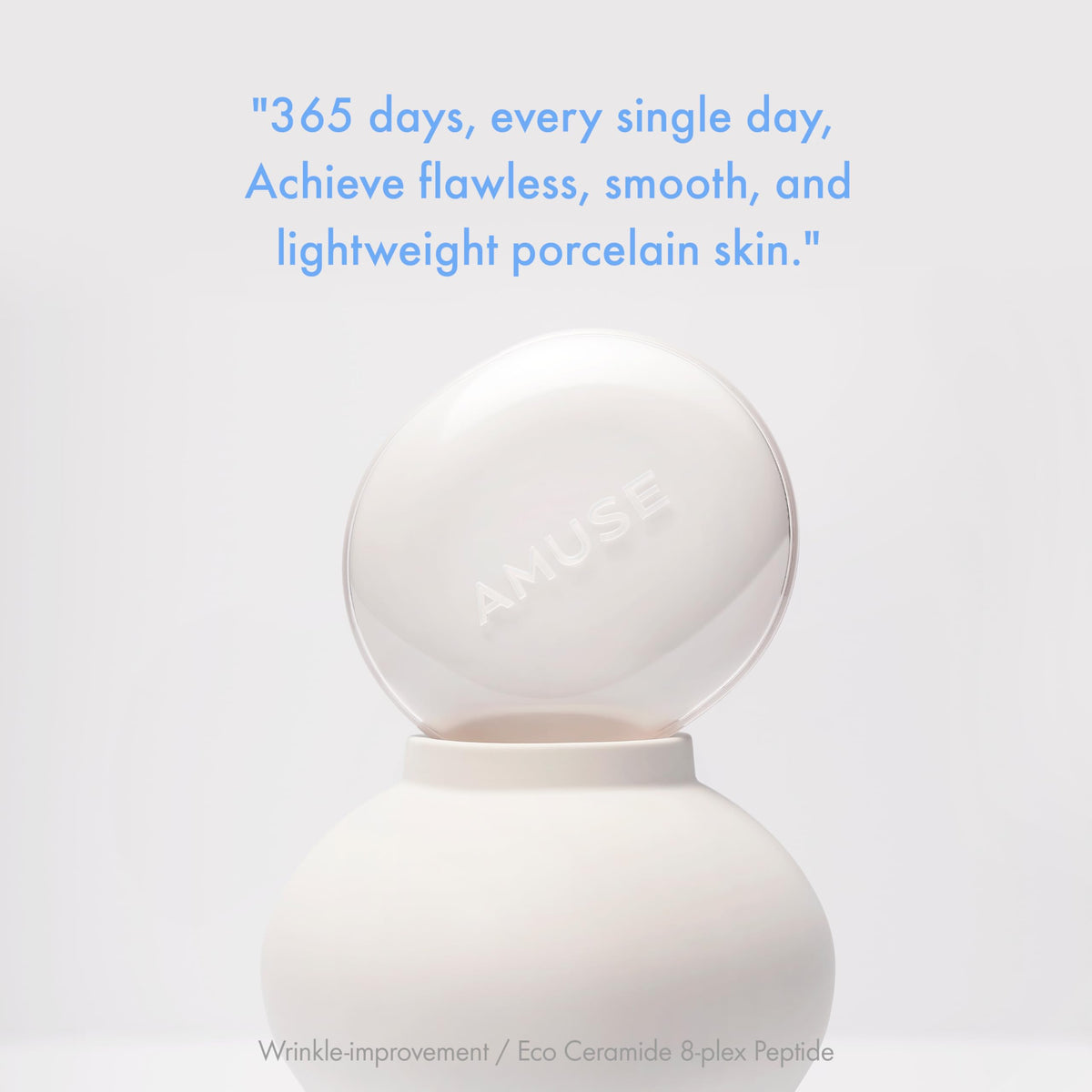 AMUSE SEOUL Ceramic Skin Perfector Cushion Foundation (02 HEALTHY) - Flawless Coverage, Semi Matte Glow, Long Lasting, Lightweight Satin Finish, Vegan, Korean Beauty Makeup (15g / 0.52oz.)