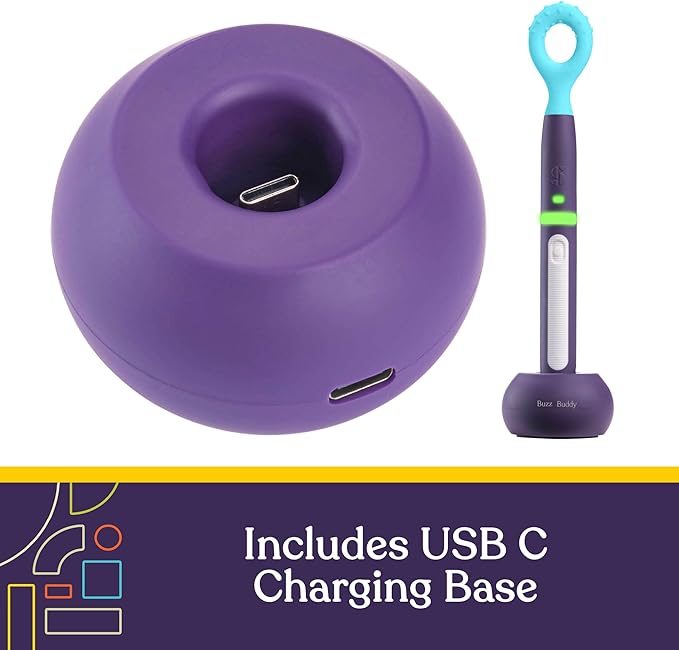Special Supplies Rechargeable Buzz Buddy Oral Motor Stimulation kit with 12 Soft Textured Interchangeable Heads, Calm Sensory Needs, Support Speech, and Stimulate Self Feeding, Gentle Vibrations