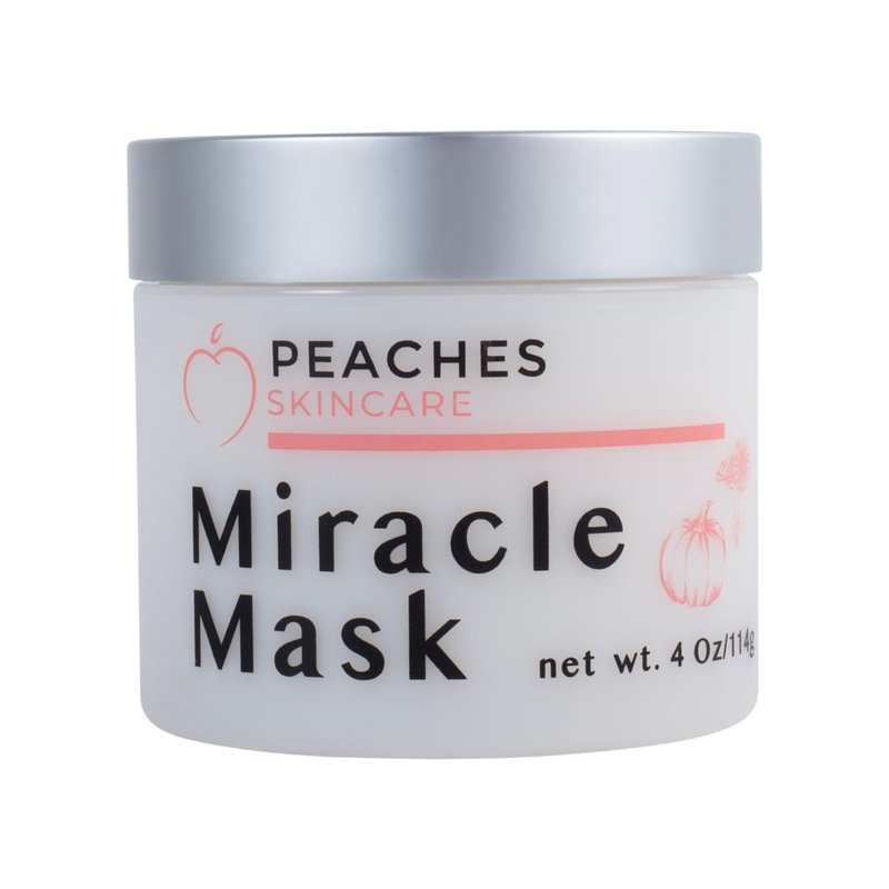 Peaches Skin Care Miracle Mask – Hydrating Face Mask with Beeswax, Avocado Oil and Pumpkin Enzymes – Exfoliating Formula for Smoother-Looking Skin – 1.7 oz