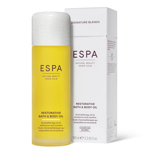 ESPA | Restorative Bath & Body Oil | Magnesium & Ashwagandha | Rose Geranium, Orange, Lavender & Palmarosa | Menopause Friendly