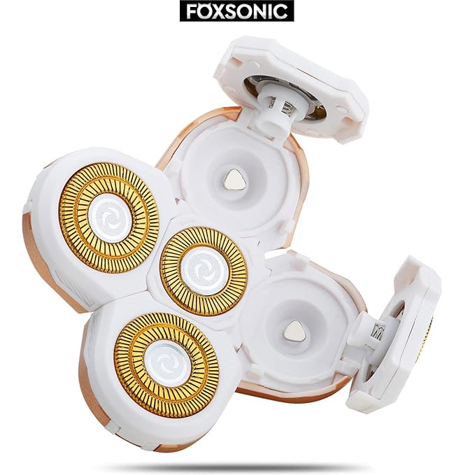 FOXSONIC 5 Blades Women Shaver Replacement Heads for Head Shaver and Many Brands 5 Blades Replacement Shaver Head Blade 5 Heads Beard Electric Razor Shaver Head