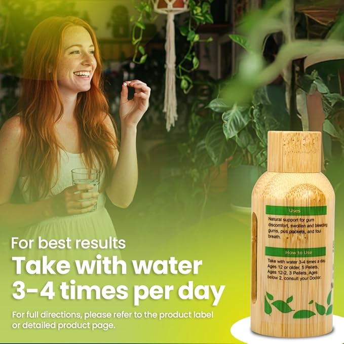Bestmade Natural Gingivitis Remedy BIO18 - Boost Oral Health Naturally, Fight Halitosis, Support Healthy Gums, Extra Strength Mineral Cell Salts, Alternative to Over-The-Counter Products, 350 Pellets