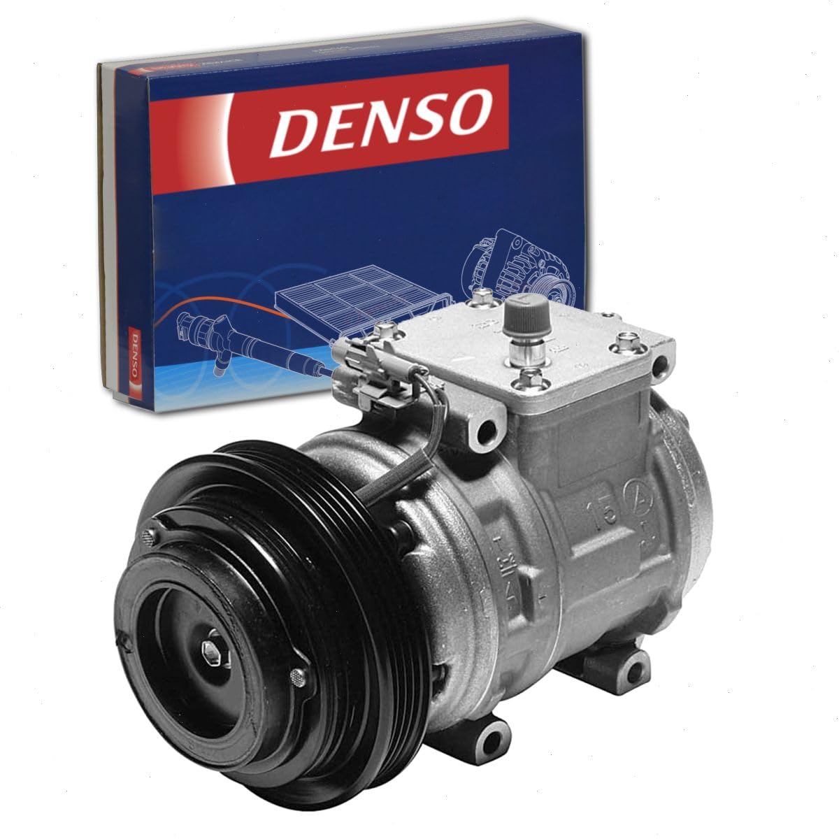 DENSO AC Compressor & Clutch compatible with Toyota Tacoma 3.4L V6 1995-2004
