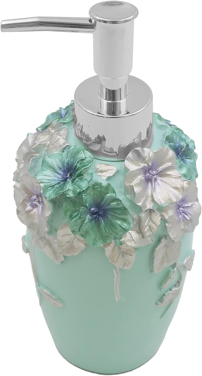 LUANT Vintage Pink Bathroom Accessories, 5Piece Bathroom Accessories Set, Bathroom Set Features, Soap Dispenser, Toothbrush Holder, Tumbler & Soap Dish - Bath Gift Set (Blue)