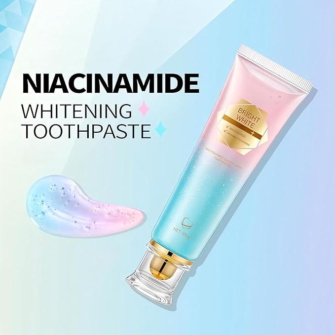 Niacinamide Whitening Toothpaste, Niacinamide Toothpaste with Natural Gentle Care Deep Stain Removal Clean, Fluoride-Free Formula is Suitable for Sensitive Teeth (1)