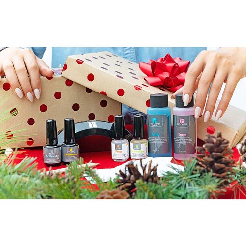 RC Red Carpet Manicure Pro Kit – Complete Gel Nail System with Black Pro LED Light, Long-Lasting, Chip-Resistant Gel Nails Manicure Kit for Healthy, Glossy Nails at Home.