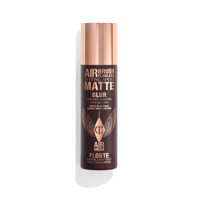 Charlotte Tilbury Airbrush Flawless Matte Setting Spray – Ulta-Fine Mist to Prime & Set Makeup Up to 16Hr – Oil and Shine Control with Blurring Matte Finish, Humidity & Waterproof