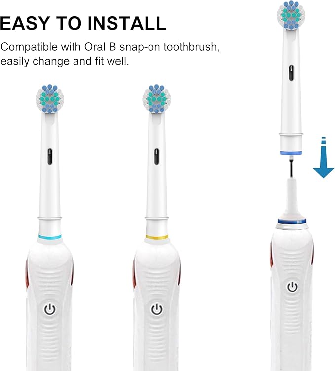 Toothbrush Heads for Oral B, 16 Pack Professional Electric Toothbrush Replacement Heads Medium Soft Dupont Bristles Replacement Toothbrush Heads Precision Clean Brush Heads Refills