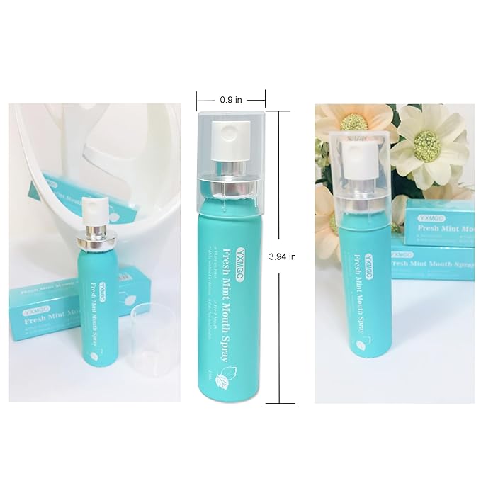 Breath Spray for Bad Breath Mouth Spray Breath Freshener Oral Breath Spray Mint Dry Mouth Spray Xylitol with Surprise Gifts 0.52 Ounce (Pack of 2)