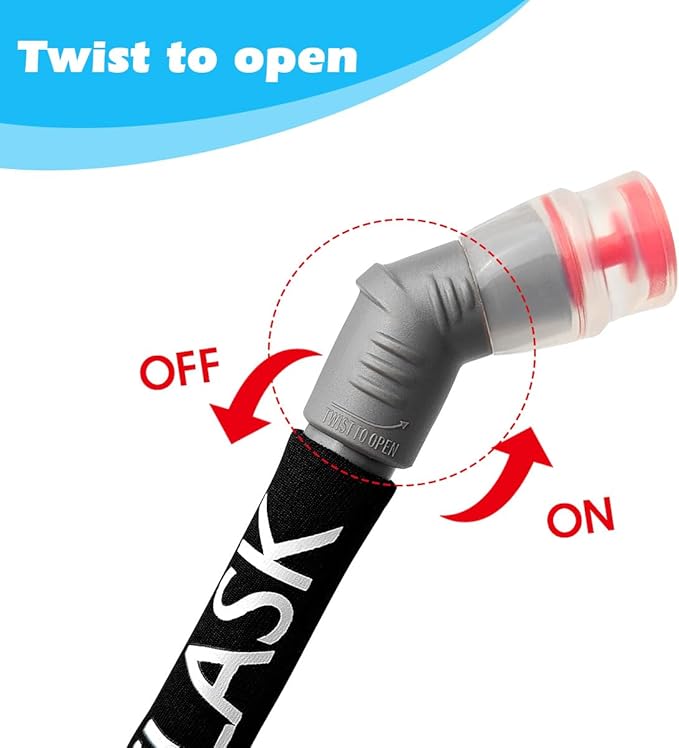 WILDREEDS Replacement Straw for Soft Flask Running Water Bottles for Hiking Cycling (Grey)