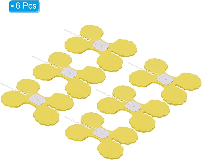 PATIKIL 9.8ft Four-Leaf Garland, 6 Pack Tissue Paper Hanging Flower Garland Reusable Streamers for Party Wedding Backdrop Decorations, Yellow