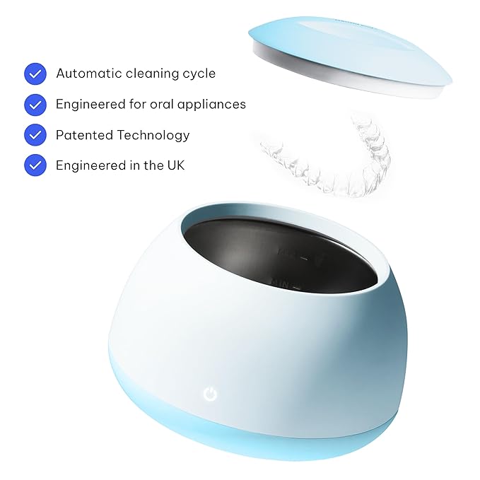 Zima Dental Pod: Ultrasonic Retainer Cleaner. The Original Retainer Cleaner Machine, Aligner Cleaner, Nightguard Cleaner, Mouthguard Cleaner, Denture Cleaner. Ultrasonic Cleaner For Oral Dental Care