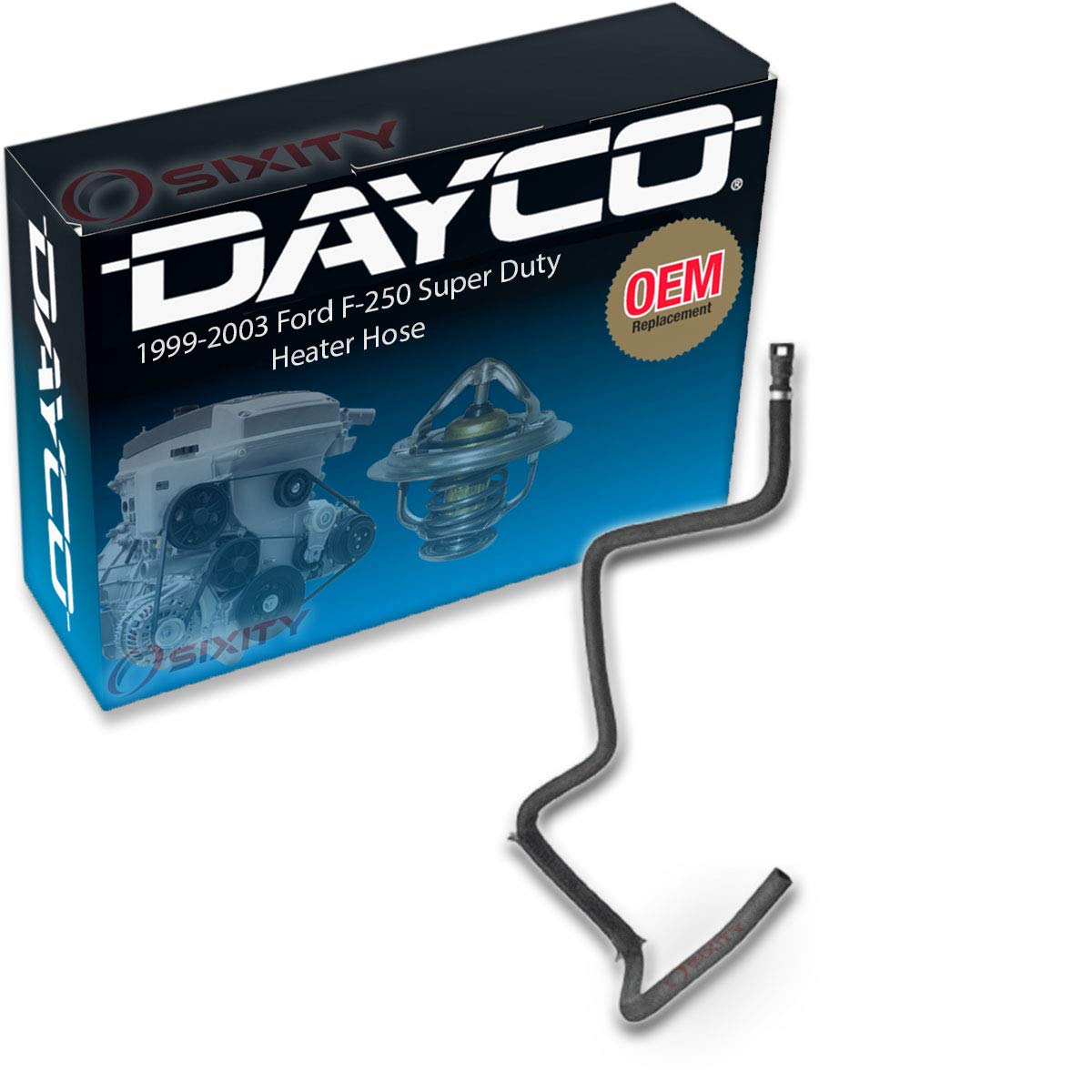 Dayco Heater To Water Pump HVAC Heater Hose compatible with Ford F-250 Super Duty 7.3L V8 1999-2003
