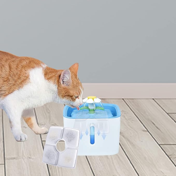 Cat Water Fountain Filters, Cirfifth Cat Fountain Filter Replacement, for Square Cat Water Fountain Inside (12 Pack)