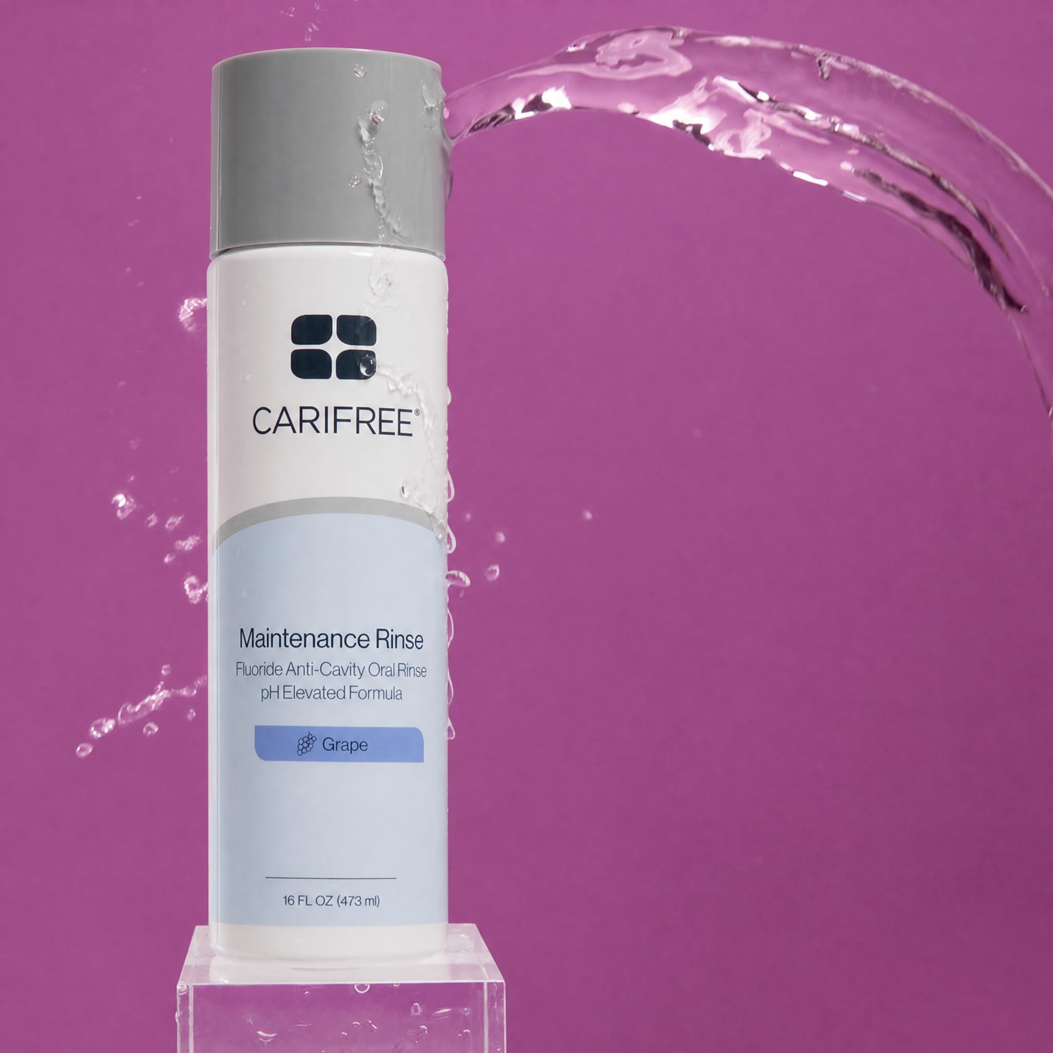 CariFree Maintenance Rinse, Grape Flavored, Anti-Cavity Fluoride Mouthwash, Dentist Recommended, Prevents Oral Decay, Freshens Breath, Alcohol-Free, Neutralizes pH (Previously CTx3)