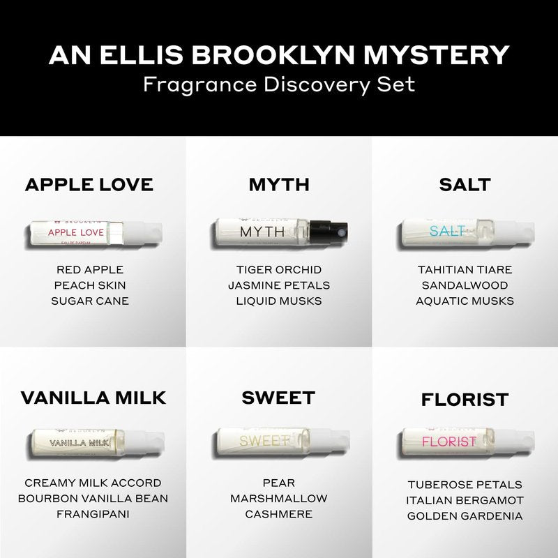 Ellis Brooklyn MYSTERY Fragrance Discovery Set - Eau De Parfum for Women Sample Perfume Set, Perfumes for Women, Clean, Long Lasting Perfume