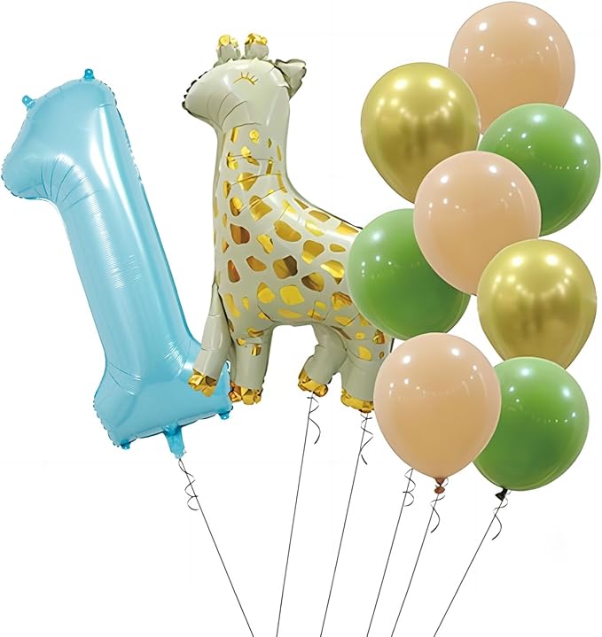 40 Inch Light Blue Number Balloons, Helium Mylar Foil for Birthdays, Number 1 Balloon for Party Decorations, Wedding, Boy Baby Shower