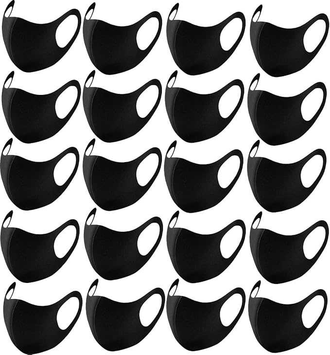 20PCS Light Weight Unisex Adult Fashion Face Covering, Reusable, Dust Proof, Washable, Cool Mixed Colors