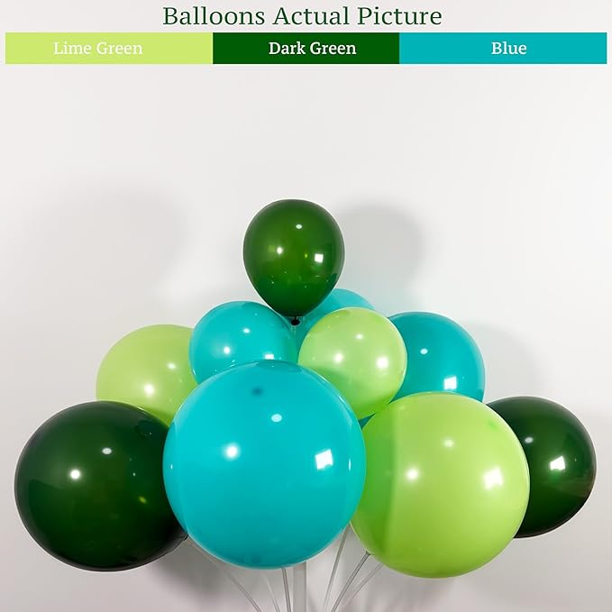 Video Game Balloon Arch Kit 138PCS Green Blue Balloon Arch Kit Pixel Theme Foil Block TNT Cube Balloons –Camo Gaming Party Decoration for Boy, Blue Green Black Garland for Gamer Birthday Game on Night
