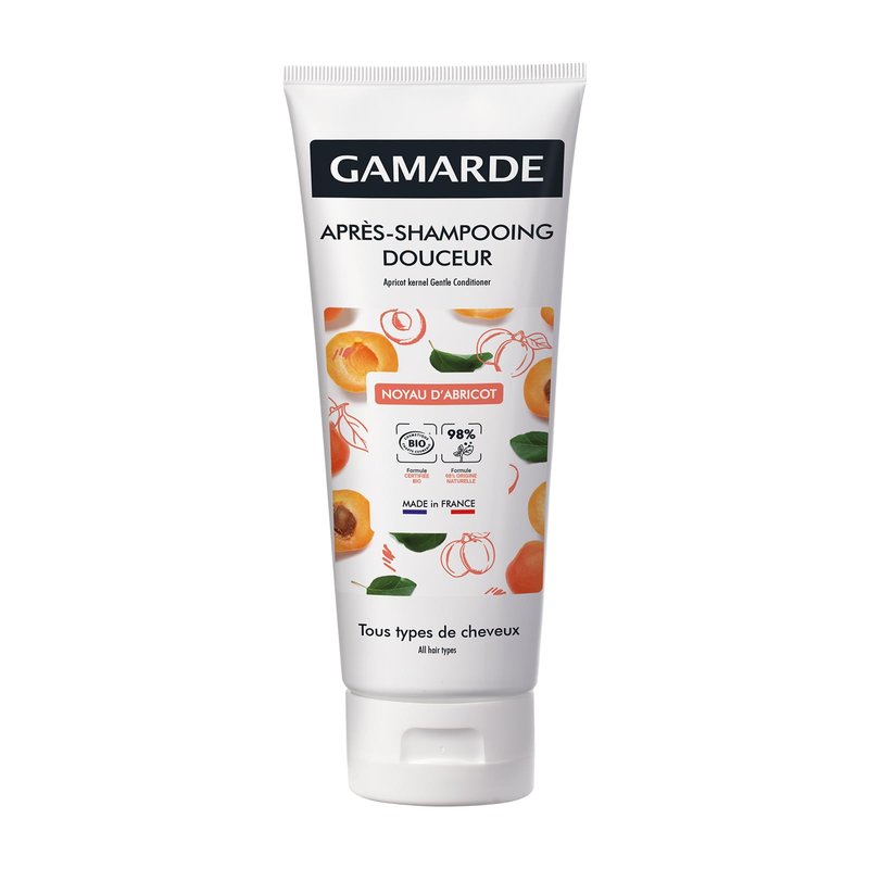 Gamarde Gentle Conditioner - Nourishing Hair Conditioner with Apricot Kernel Oil and Natural Vitamin E - Detangles, Brightens, and Softens - 6.76 oz