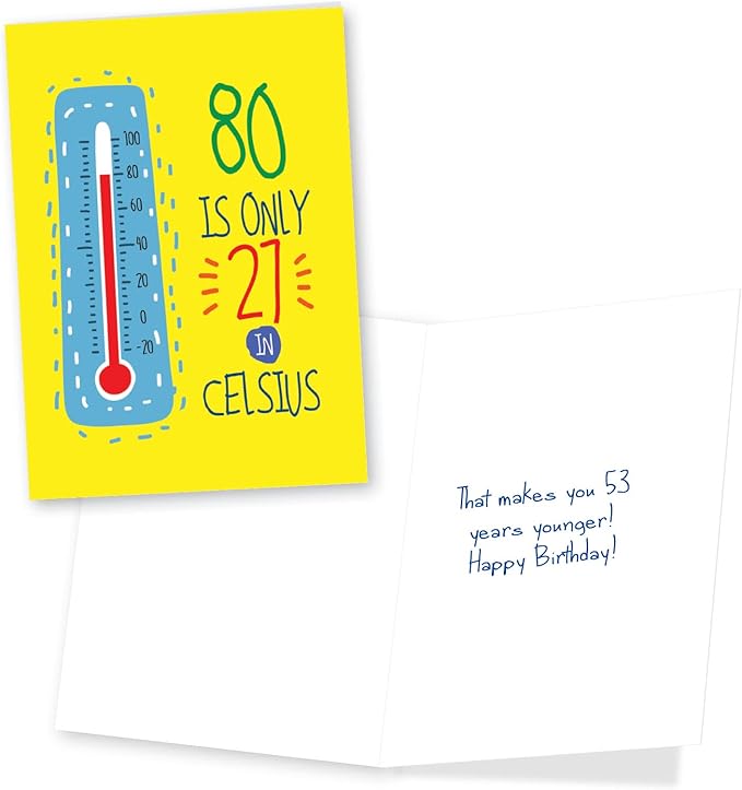 NobleWorks Assortment Pack of 3 Hilarious 607080th Milestone Birthday Greeting Cards with Envelopes For Men and Women (3 Designs, 1 Each) Celsius Major Milestones VC10230MBG-C1x3