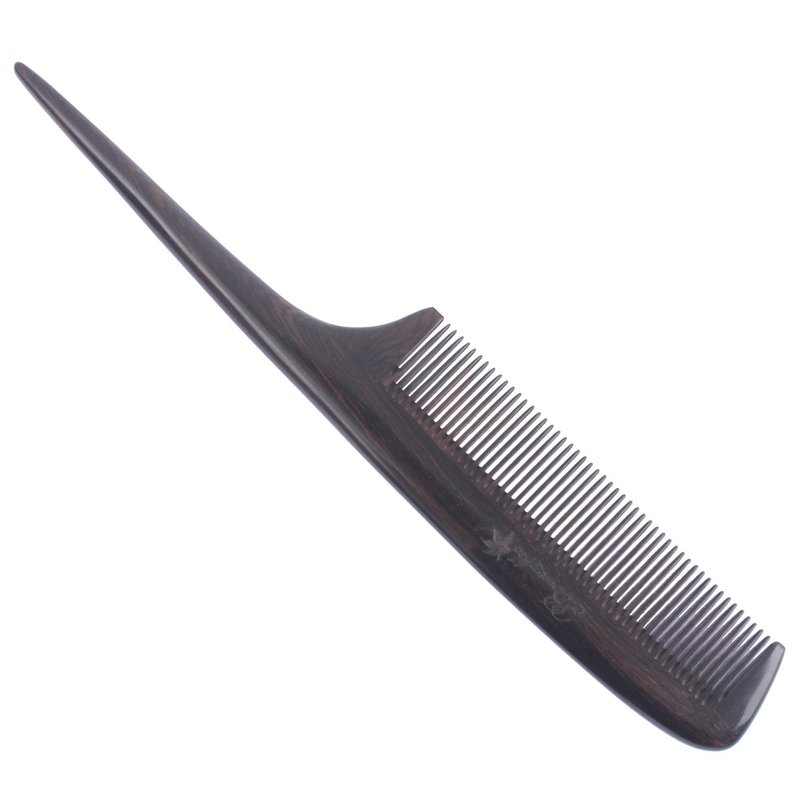 Breezelike Hair Combs - Fine Tooth Ebony Wood Comb for Women - No Static Black Sandalwood Teasing Tail Comb