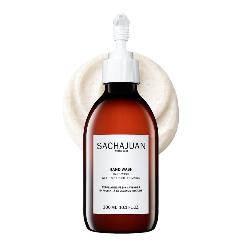 SACHAJUAN Exfoliating Hand Wash | Gentle Scrub Cleanser with Pumice | Softens, Smooths & Hydrates Skin | With Almond & Avocado Oils | Lavender, Vanilla & Musk Scent | 10.1 fl oz