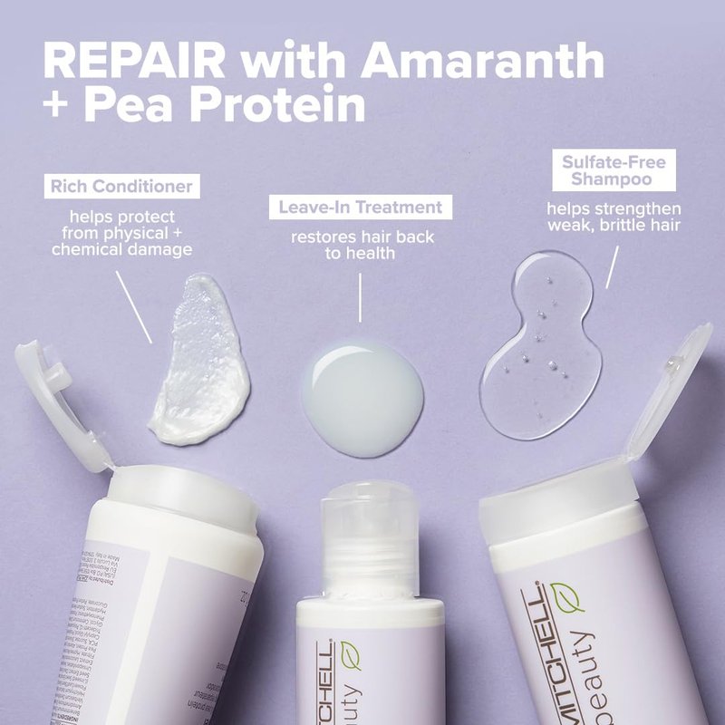 Paul Mitchell Clean Beauty Repair Leave-In Treatment, Leave-In Conditioner, Restores Strands, For Damaged, Brittle Hair, 5.1 fl. oz.