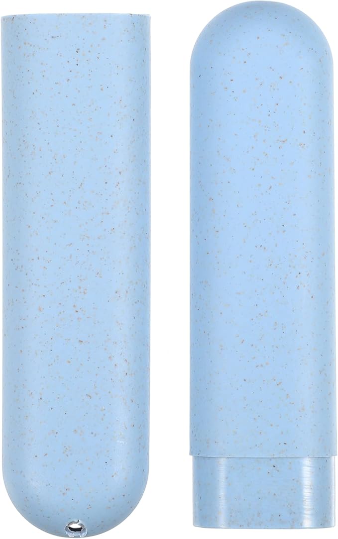 VOCOSTE 2pcs, Traveling Toothbrush Holders Case, PP Toothbrush Case for Travel Business, Blue, 8.07''x1.22''x0.83''
